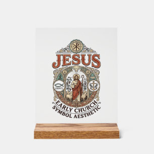 Señal Acrílica Símbolo de la Iglesia Primitiva de Jesús Estética
