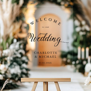 Señal Acrílica Simpel, elegante boda