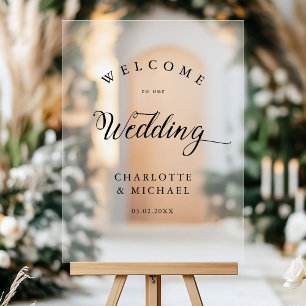 Señal Acrílica Simpel, elegante boda