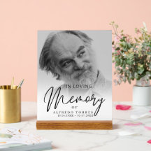 Simple Funeral Sympathy Photo Memorial 