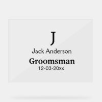SIMPLE MINIMAL añada tu nombre personalizado groom