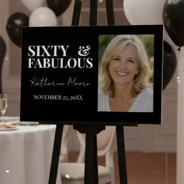 Señal Acrílica Sixty & Fabulous 