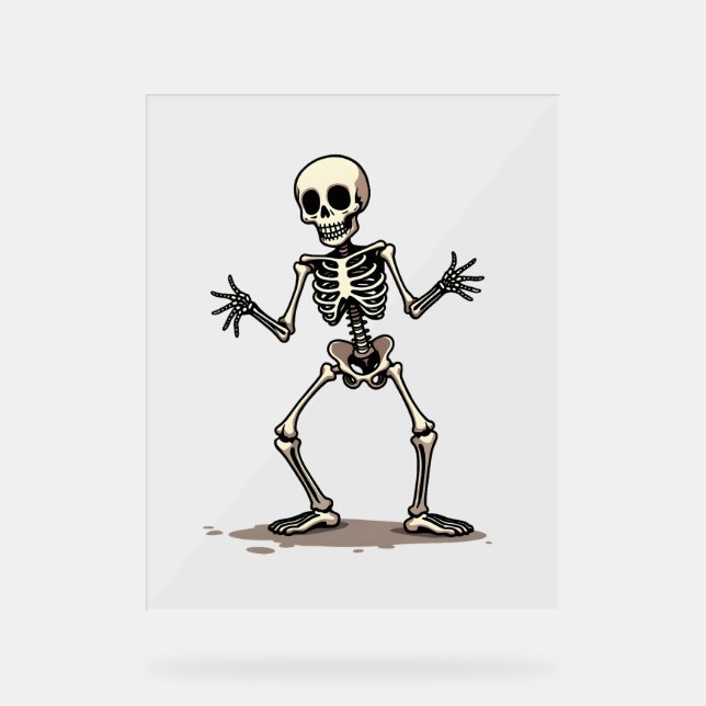 Señal Acrílica Skeleton Doing the Dab - Graciosa danza de Hallowe (Anverso)