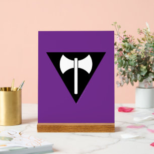 Señal Acrílica SlipperyJoe bandera del orgullo lesbiano poderoso 