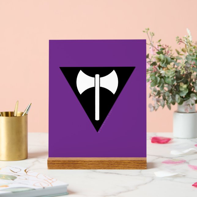 Señal Acrílica SlipperyJoe bandera del orgullo lesbiano poderoso  (Boda)