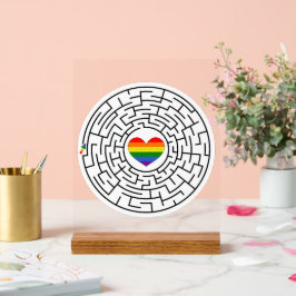 Señal Acrílica SlipperyJoe el labyri labyri del rompecabezas de l