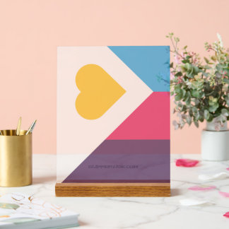 Señal Acrílica SlipperyJoe's tricolor polyamory pride flag three 