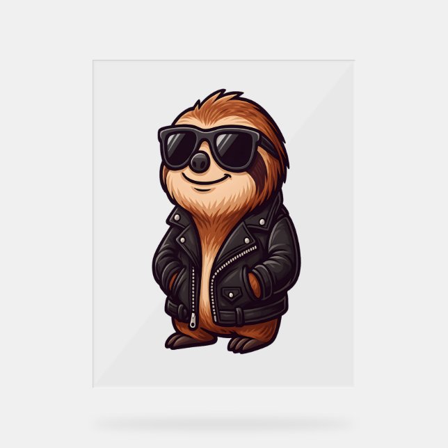 Señal Acrílica Sloth Chill Mood (Anverso)