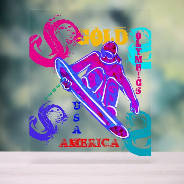 SEÑAL ACRÍLICA SNOWBOARDING  (Neutral )