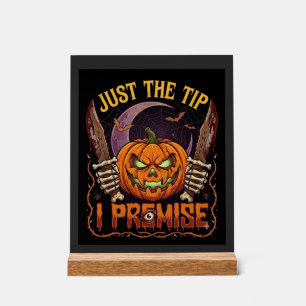Señal Acrílica Solo Punta Premisa Halloween Calabaza Cuchillos Sa