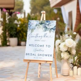 Señal Acrílica Something Blue Hydrangea Bridal Shower Sign