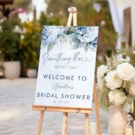 Señal Acrílica Something Blue Hydrangea Welcome Bridal Shower Acr