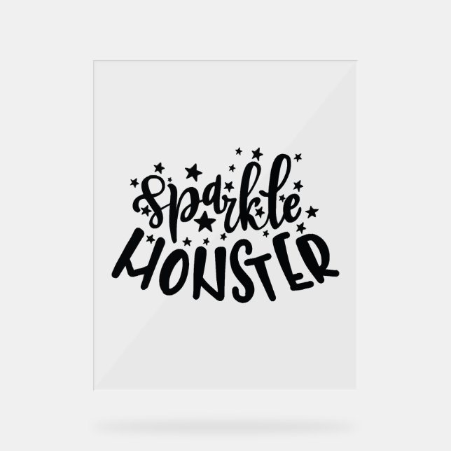 Señal Acrílica Sparkle Monster Halloween (Anverso)