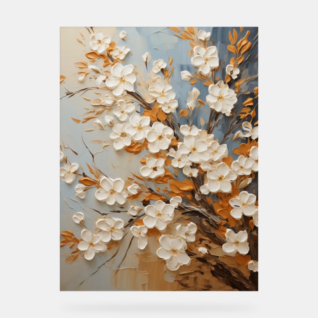 Señal Acrílica Spirea - Impasto Floral (Anverso)