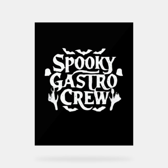 Señal Acrílica Spooky Gastro Crew Gastro Nurse Halloween Classic (Anverso)