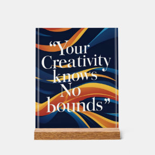 Señal Acrílica Su Creatividad No Sabe Límites