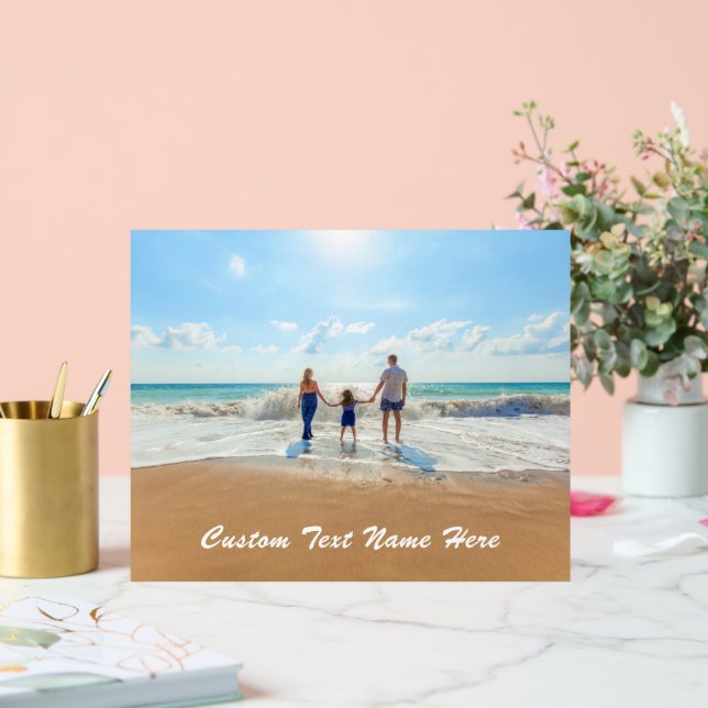 Señal Acrílica Su foto Rótulo acrílico con texto Personalizado (Boda)