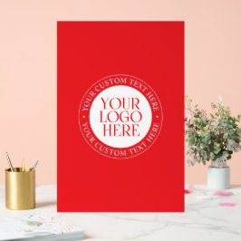 Señal Acrílica Su logotipo u otra imagen | Navidades Rojo y Blanc