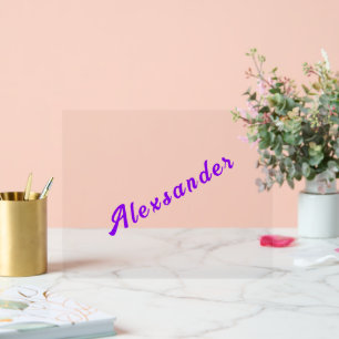 Señal Acrílica Su nombre Personalizado de texto colores y tipos d