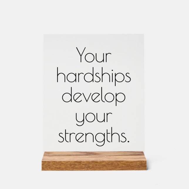 Señal Acrílica Su Rótulo acrílico de penurias (Anverso)