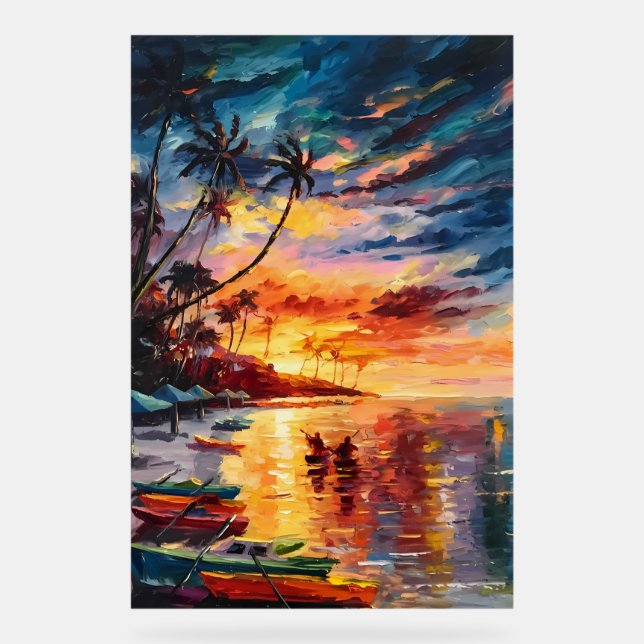 Señal Acrílica Sunset Paradise Glow (Anverso)