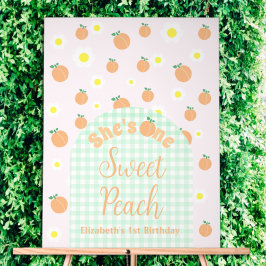Señal Acrílica Sweet Peach 1º cumpleaños