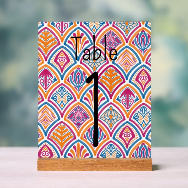 Señal Acrílica Tabla de Boda amarillo rosa rosa claro brillante (Neutral )