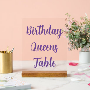Señal Acrílica Tabla de cumpleaños