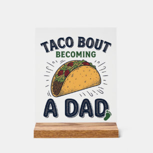 Señal Acrílica Taco Divertido Sobre Convertirse en Papá Anuncio d