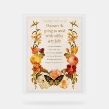 Tarjeta acrílica de boda