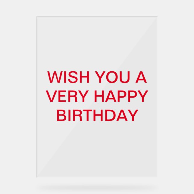 SEÑAL ACRÍLICA TARJETA DE CUMPLEAÑOS (Anverso)