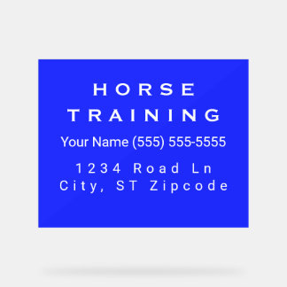 Señal Acrílica Tarjeta de visita profesional Horse Royal