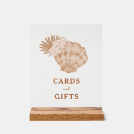 Señal Acrílica Tarjetas y regalos de la ducha de novia boho playe