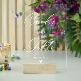 Señal Acrílica Tarjetas y regalos modernos y elegantes