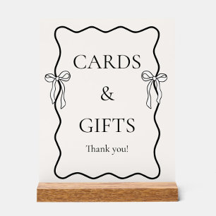 Señal Acrílica Tarjetas y regalos para la fiesta de compromiso Bl