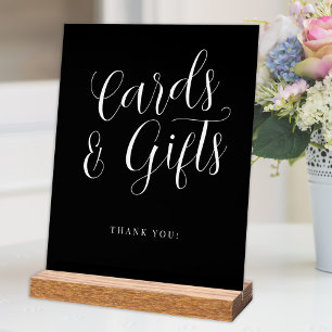 Señal Acrílica Tarjetas y regalos simple boda de escritura modern