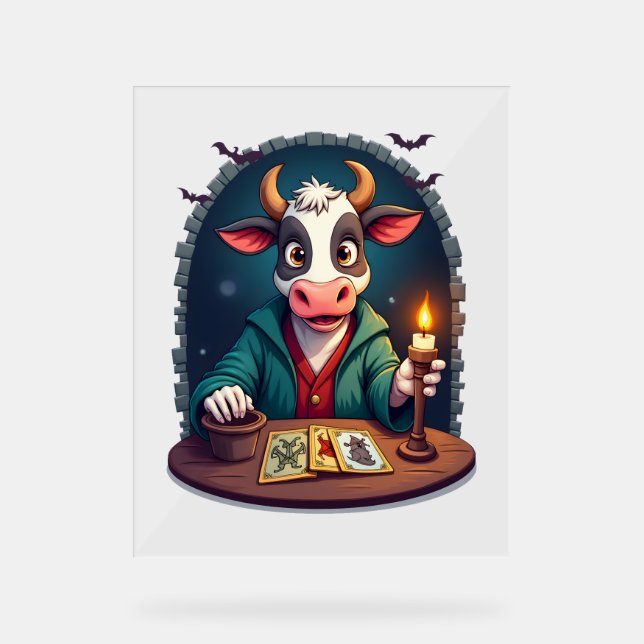 Señal Acrílica Tarot de vaca del terror (Anverso)