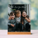 Señal Acrílica Te queremos Mimi Personalizado Familia Nombres par<br><div class="desc">Celebre Mimi con esta imagen acrílica personalizada "Love You Mimi" que presenta una elegante tipografía escrita a mano y una preciada foto. Esta placa es una hermosa manera de mostrar recuerdos especiales, con texto de personalizable para hacerlo verdaderamente único. Perfecto para cumpleaños, festividades, o sólo para mostrar su aprecio, esta...</div>