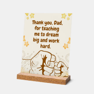 Señal Acrílica Teaching Dad-Inspirational Fathers Day Quote