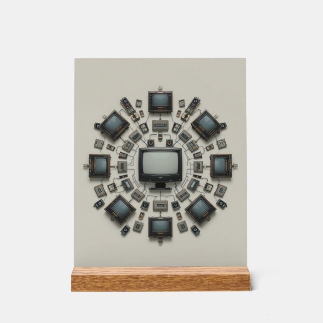 Señal Acrílica Tech Mandala: A Fusion of Eras (Anverso)