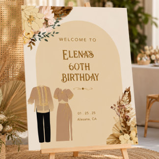 Señal Acrílica Tema floral filipina elegante