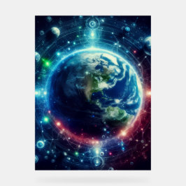 Señal Acrílica Teoría visual del multiverso universos paralelos e