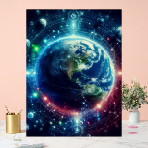 Señal Acrílica Teoría visual del multiverso universos paralelos e