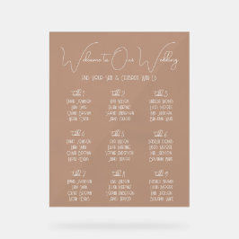 Señal Acrílica Terracotta Boho Minimalist Wedding Seating Chart