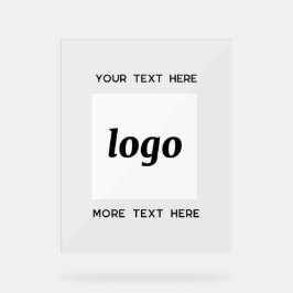 Señal Acrílica Texto promocional simple del logotipo de la empres