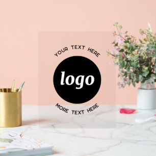 Señal Acrílica Texto simple de logotipo Promocional Empresa