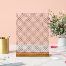 Señal Acrílica Textura geométrica monocroma|Aspecto de diamante s