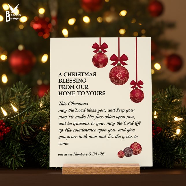 Señal Acrílica THE LORD BLESS YOU Christian Christmas Blessing (This Christmas Blessing acrylic sign makes an ideal festive gift for the Christian home.)