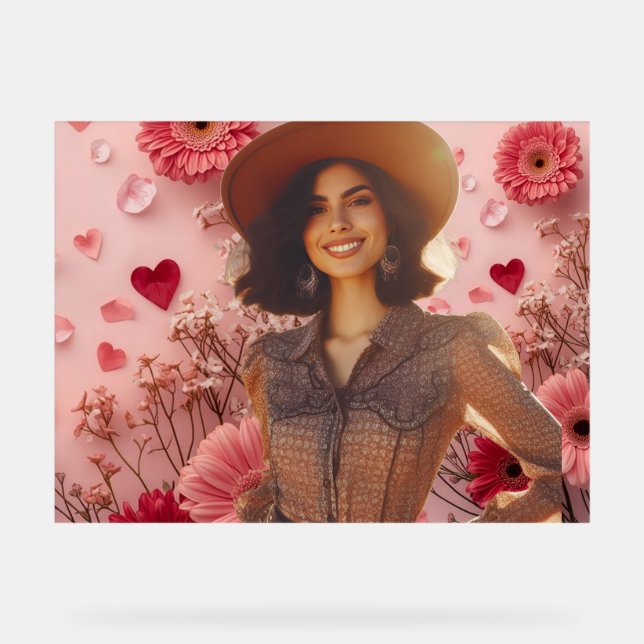 Señal Acrílica The Pretty Cowgirl on a Wall Acrylic Sign (Anverso)
