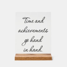 Tiempo Y Logros Rótulo Acrílico